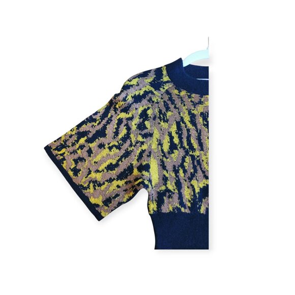 Kate Spade New York Mockneck Hazelnut Print Midi Sweater Dress XS EUC - Picture 8 of 11